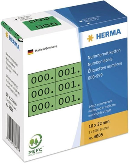 Herma Autocolante mici in Verde Culoare 10x22mm