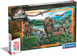 Детски Пъзел Supercolor - Jurassic World за 4++ Години 104бр Clementoni