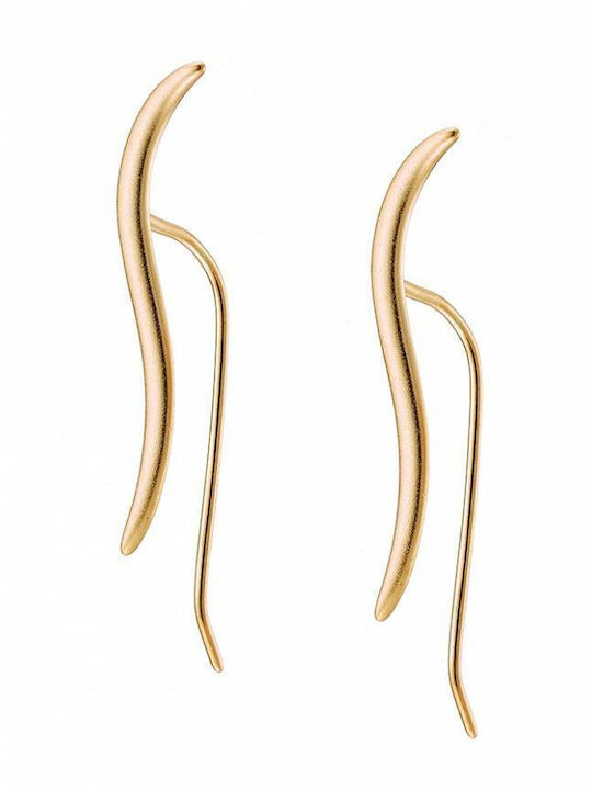 Oxzen Earrings Ear Climbers made of Silver Gold Plated