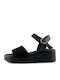 Women's Ankle Strap Platforms Black
