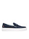 Δερμάτινα Ανδρικά Loafers σε Μπλε Χρώμα