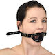 Naughty Toys Φίμωτρο Black Lip Open Mouth Gag with Strap σε Μαύρο Χρώμα