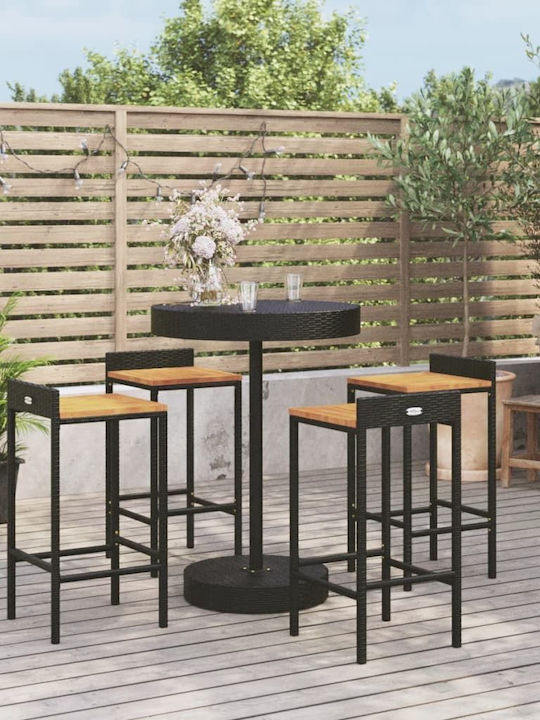 Set Bar Exterior 5 Piese Negru