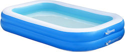 Outsunny Kids Swimming Pool PVC Inflatable 262x176x56cm