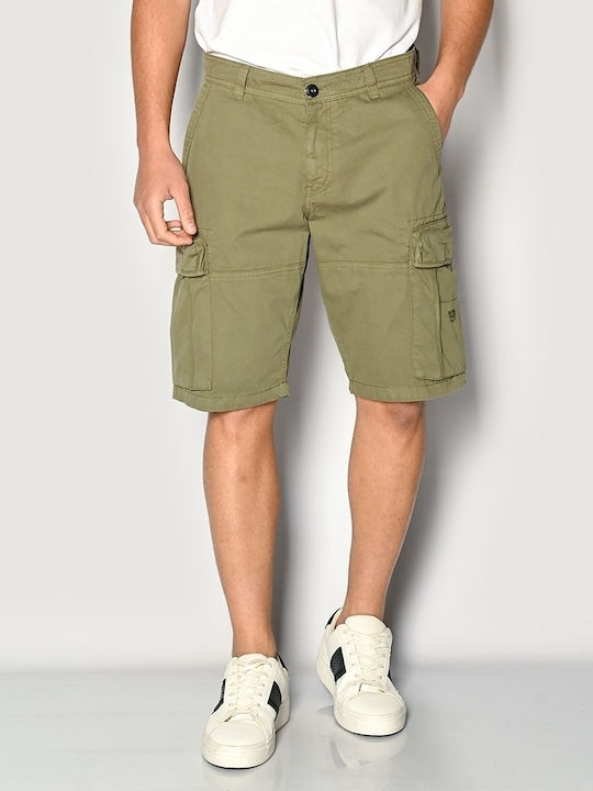 Brokers Jeans Ανδρική Βερμούδα Cargo Χακί