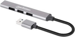 Manhattan USB-Hub 4 Anschlüsse (USB-A) 168427