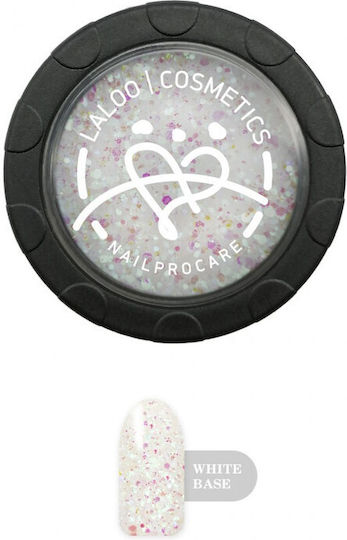 Laloo Cosmetics No.7 Glitzer für Nägel in Weiß Farbe 1Stück