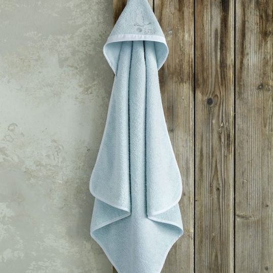 Nima Baby Bath Towel Hooded Sunny Bunny Light Blue 75x75cm