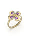 Guess Women's Gold Plated Steel Ring with Zircon