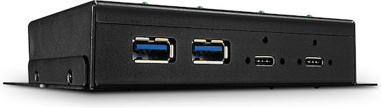 Lindy USB Хъб 4 Порта USB 3.1 с USB-C Връзка