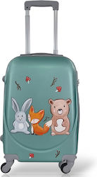 Playbags PS219 Children's Cabin Travel Suitcase Hard Forest Animals with 4 Wheels Height 36cm