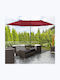 Ομπρέλα Στρογγυλή Μεταλλική Garden Wine Red Φ4.6xΥ2.4m