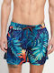 FBM007-01116 Men's Swimwear Shorts Navy Blue with Patterns