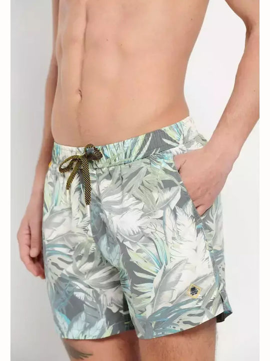Men's Swimwear Shorts Multicolour with Prints FBM007-016-16-Black