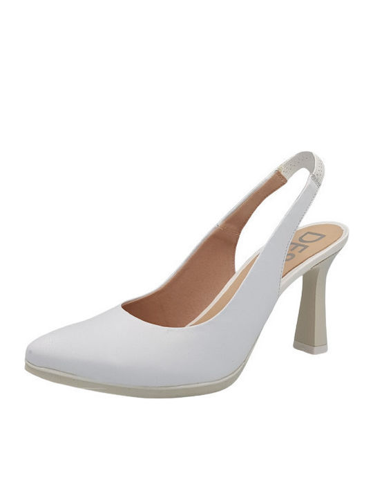 Syra 2 Leather Pointed Toe Heels White