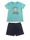 Joyce Set Top & Bottom Kids Summer Pyjamas Green