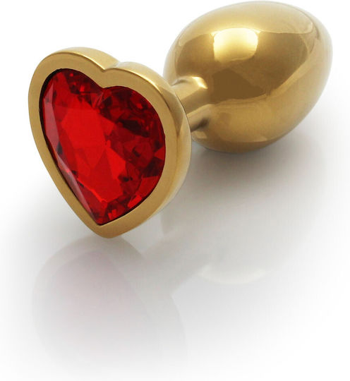 Shots Πρωκτική Σφήνα Small Gold / Ruby Red 6.9cm
