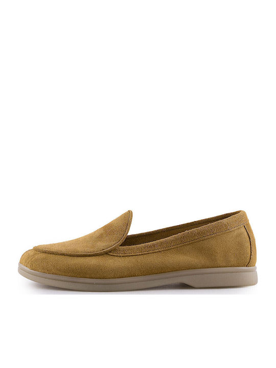 Δερμάτινα Γυναικεία Loafers σε Ταμπά Χρώμα