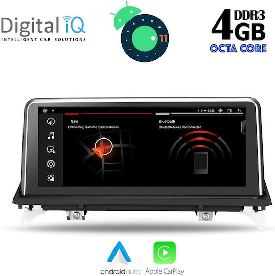 Digital IQ Car Audio System for BMW X5 (E70) / X6 (E71) / X5 / E70 / X6 2009-2013 (Bluetooth/USB/AUX/WiFi/GPS/Apple-Carplay/Android-Auto/CD) with Touch Screen 10.25"