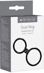 Me You Us Dual Ring Cock Ring Cocoș și testicule Negru