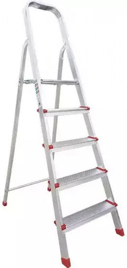 Olympias Leiter Aluminium mit 7+1 Stufen 185cm