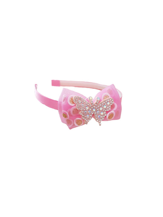 Children's Hairpiece Hair Bow Butterfly Fuchsia