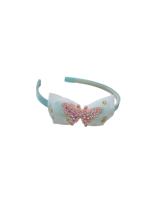 Children's Hairpiece Hair Bow Butterfly Tirquoise