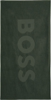 Hugo Boss Solid Πετσέτα Θαλάσσης Πράσινη 160x80εκ.