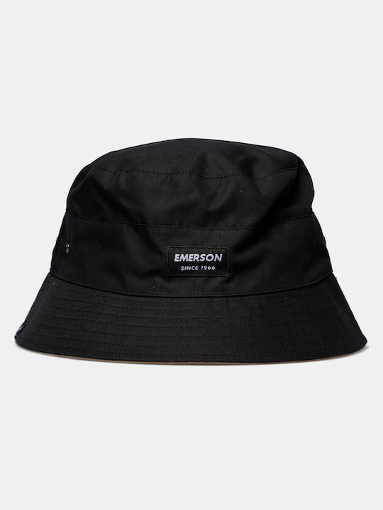 Emerson Υφασμάτινo Ανδρικό Καπέλο Στυλ Bucket Μαύρο
