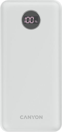 Canyon PB-2002 Solar Power Bank 20000mAh 18W Stromlieferung Weiß