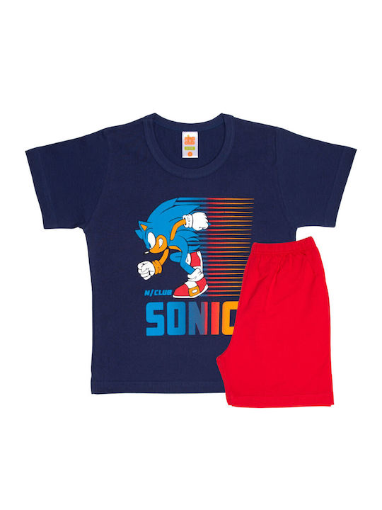 Nina Club Детска Лятна Пижама Тъмносин Sonic