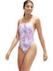 Costum De Baie Întreg Sport Miami Lila/Coral Moale/Alb