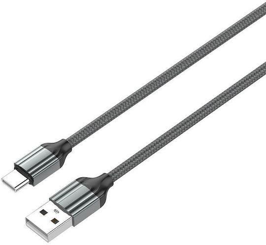Ldnio LS431 USB 2.0 Cable USB-C male - USB-A Gray 1m
