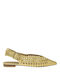 Corina Pointy Ballerinas with Strap Gold