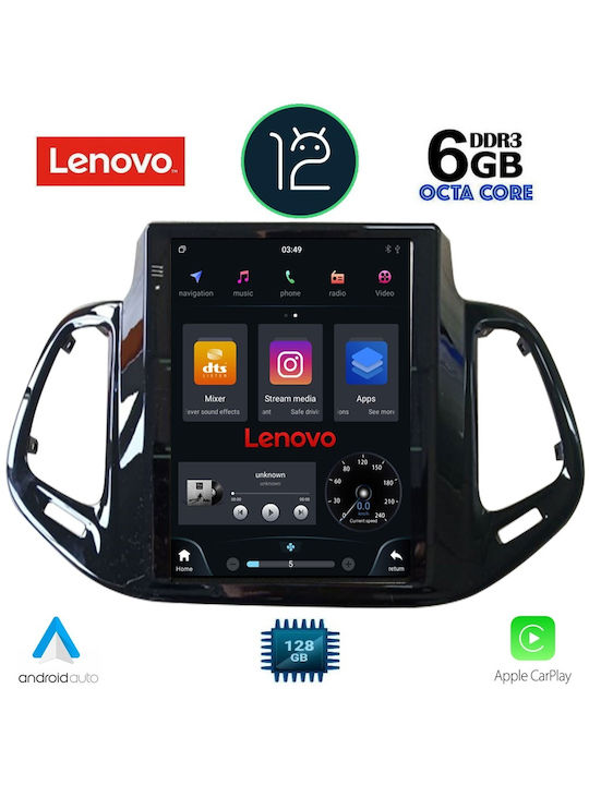 Lenovo Car-Audiosystem für Jeep Kompass 2017-2020 mit Klima (Bluetooth/USB/AUX/WiFi/GPS) mit Touchscreen 9.7"