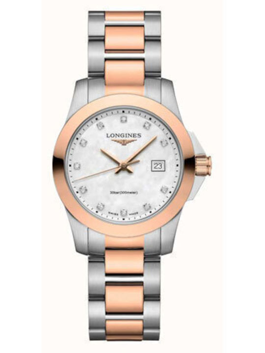 Longines Damen Uhr mit Silber Metallarmband