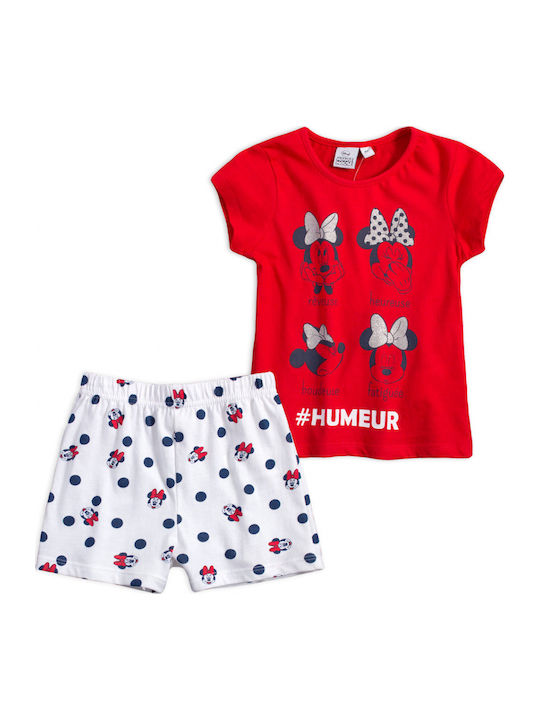 Sun City Kinder Schlafanzug Sommerlich Rot