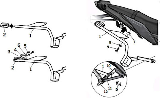 Shad Μπράτσα Σχάρας για Yamaha MT-09