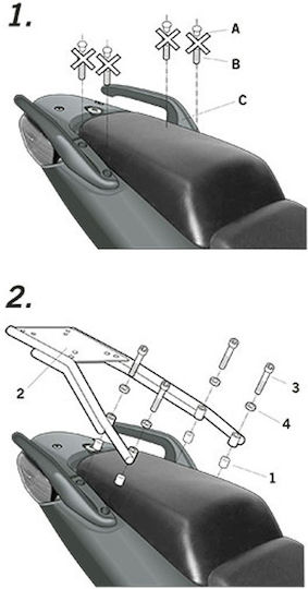 Shad Βάση Βαλίτσας για Honda CBF 500