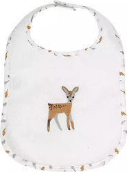 Baby Star Forest Friends Wasserdicht Schürze 100% Baumwolle mit Bügelverschluss und Schlaufe Weiß 1Stück