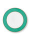 PiP Studio Chique Plate Desert made of Porcelain Gold-Green with Diameter 17cm