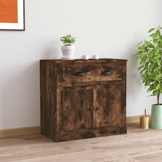 Sideboard Wooden with Drawers Smoky Oak 70x35.5x67.5cm