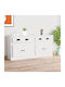 Wooden Buffet White L70xW35.5xH67.5cm