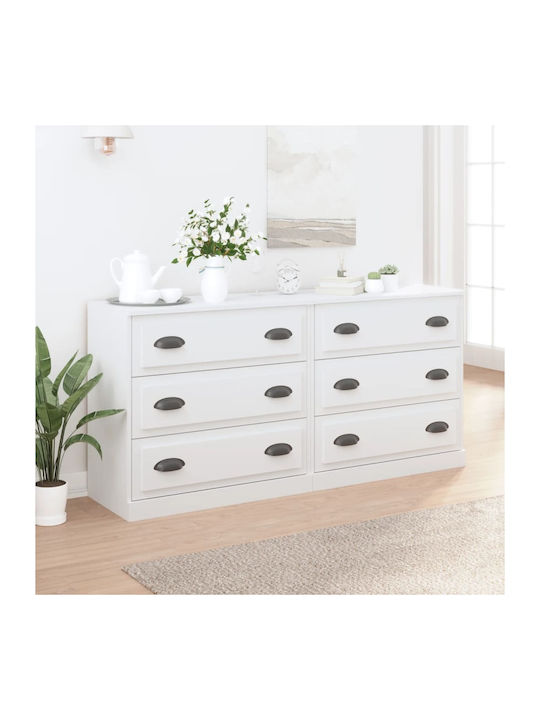 Wooden Buffet White L70xW35.5xH67.5cm