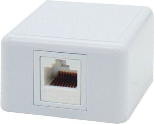 Single Network Socket RJ45 Cat6 White 01.075.0109