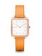 Millner Royal Women's Watch with Orange Leather Strap