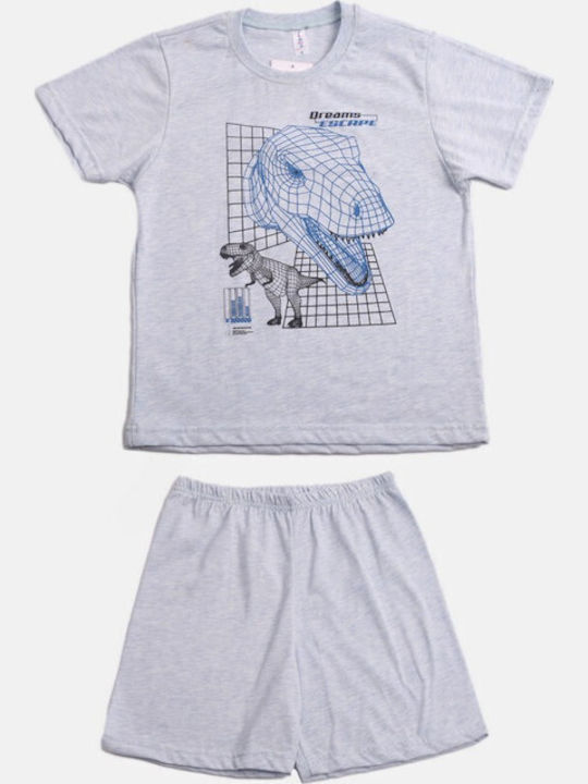Dreams by Joyce Kinder-Nachtwäsche Sommer Hellblaue Dino Dreams by Joyce Kinder-Nachtwäsche Sommer Hellblaue Dino