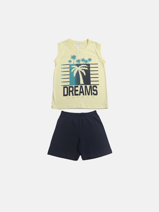 Dreams Kinder-Pyjama Gelb