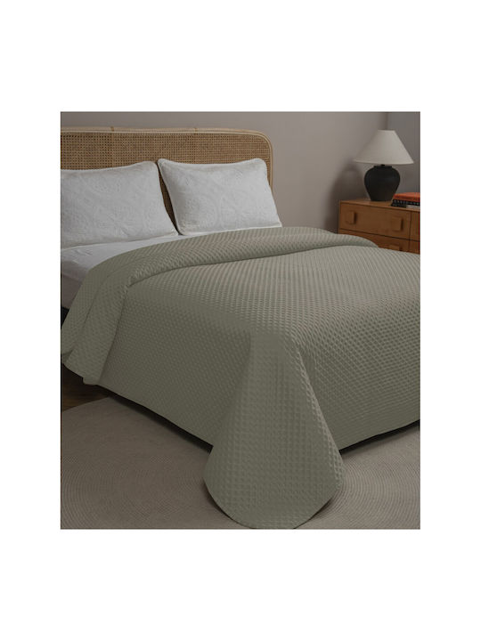 Adam Home Imperial Κουβερλί Υπέρδιπλο Microfiber Καφέ 220x240cm