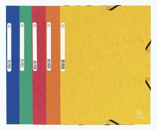 Exacompta Folder Prespan with Rubber Band and Ears for Paper A4 (Μiscellaneous colours)